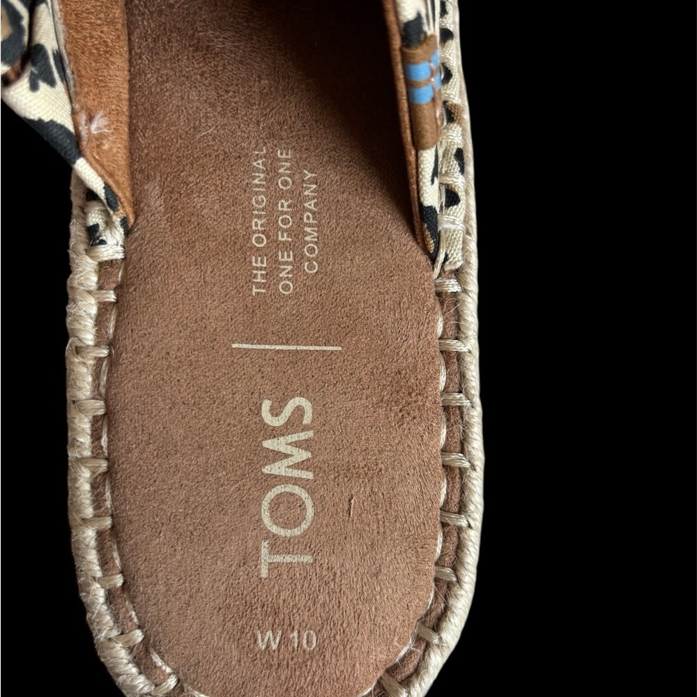 TOMS Women's Leopard Print and Tan Wedges Size W10 Summer mood - Picture 5 of 7